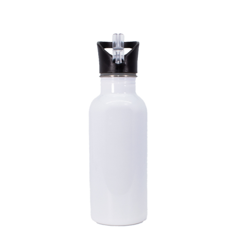 Botella Tapa Bombilla Acero - MODELO "600 ml."