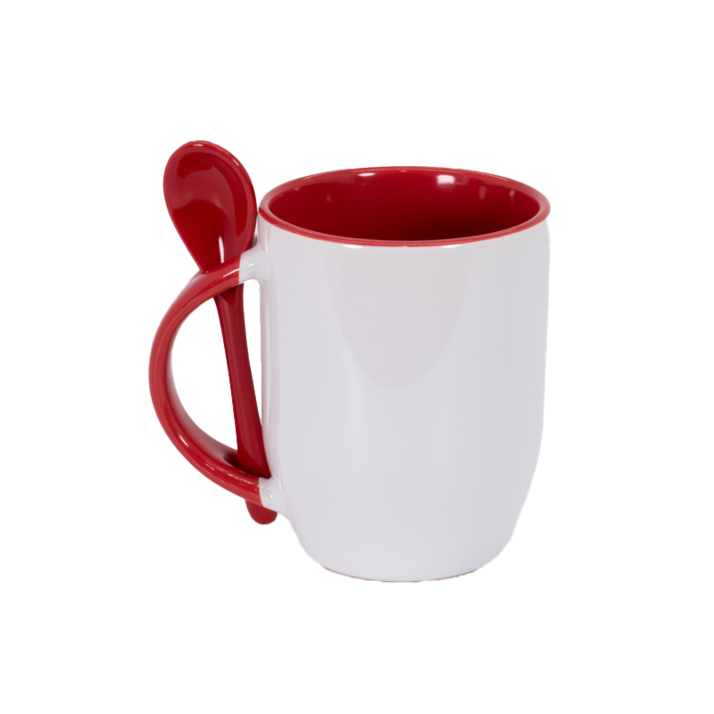 Tazón Fondo Color con Cuchara Premium - MODELO "11 OZ."