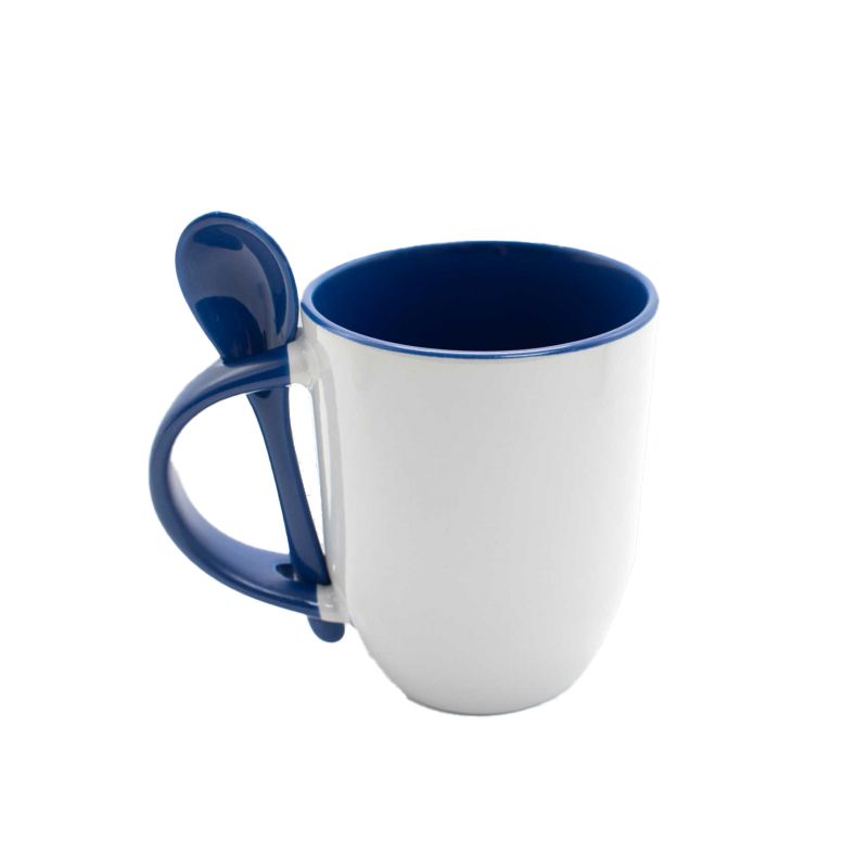 Tazón Fondo Color con Cuchara Premium - MODELO "11 OZ."