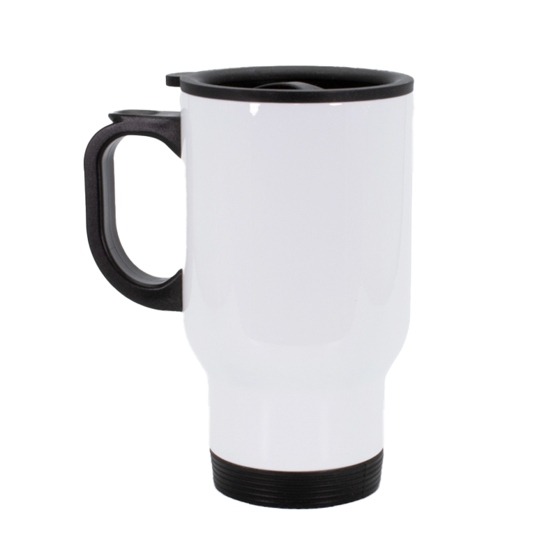 Mug Térmico De Acero y Blanco Premium - MODELO "14 OZ."